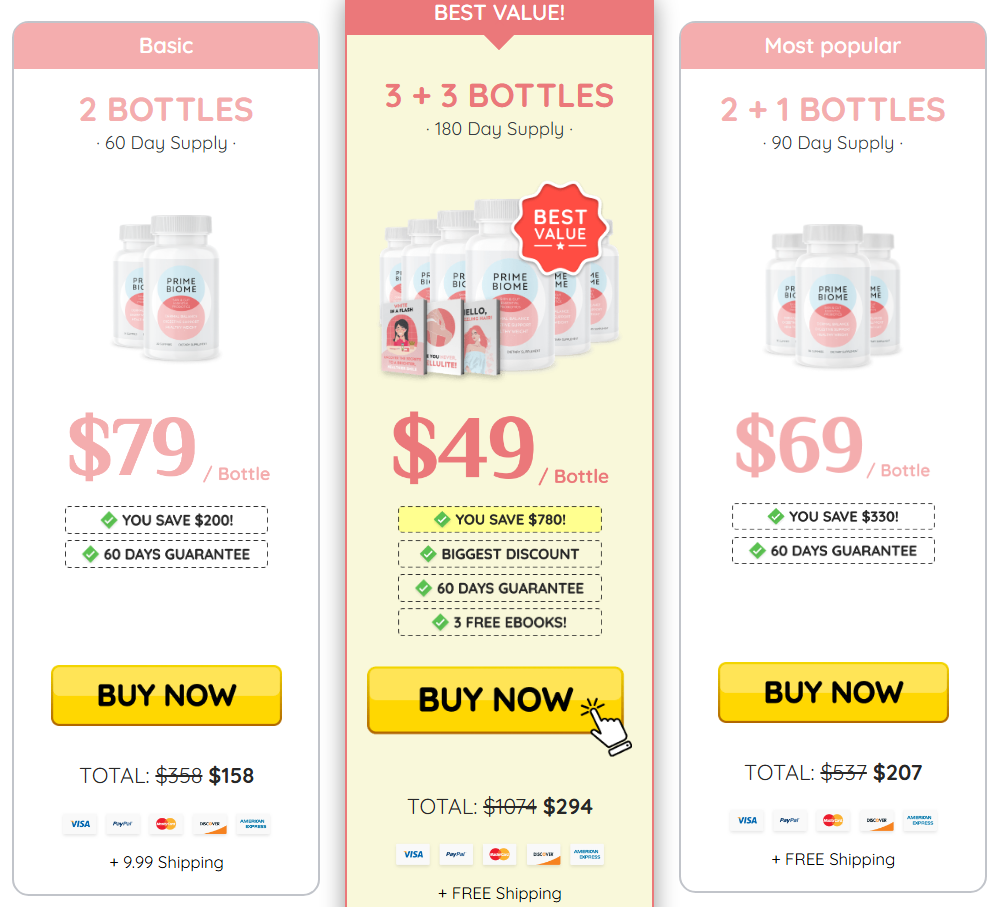 A comprehensive promotional price matrix displaying basic purchasing options alongside bulk discount bundles featuring free domestic shipping and complementary retail bonuses.